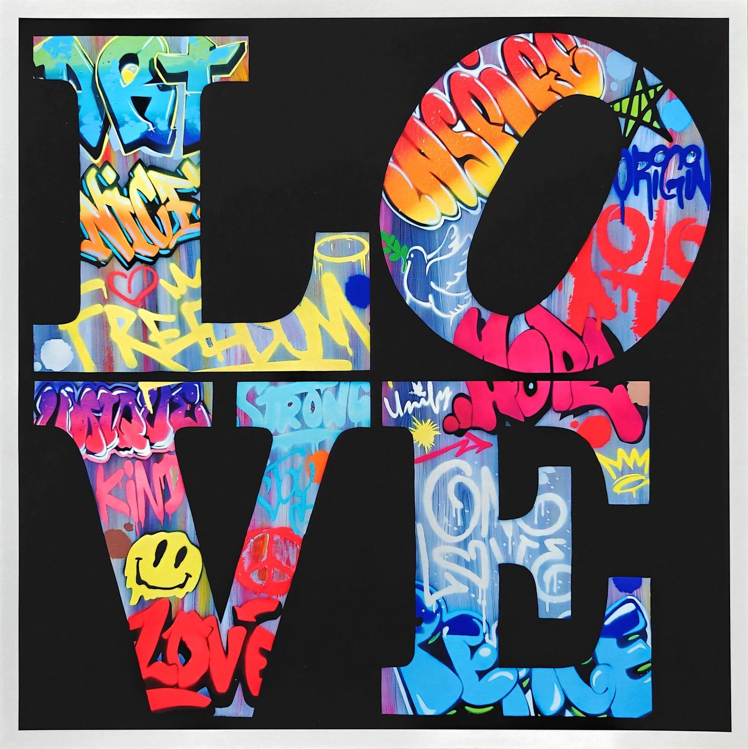 Graffiti Love Blocks - Giclee Print ED 100 Graffiti Love Blocks - Giclee Print ED 100