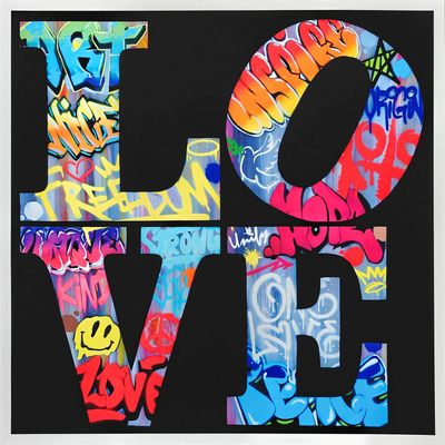Graffiti Love Blocks - Giclee Print ED 100 Graffiti Love Blocks - Giclee Print ED 100