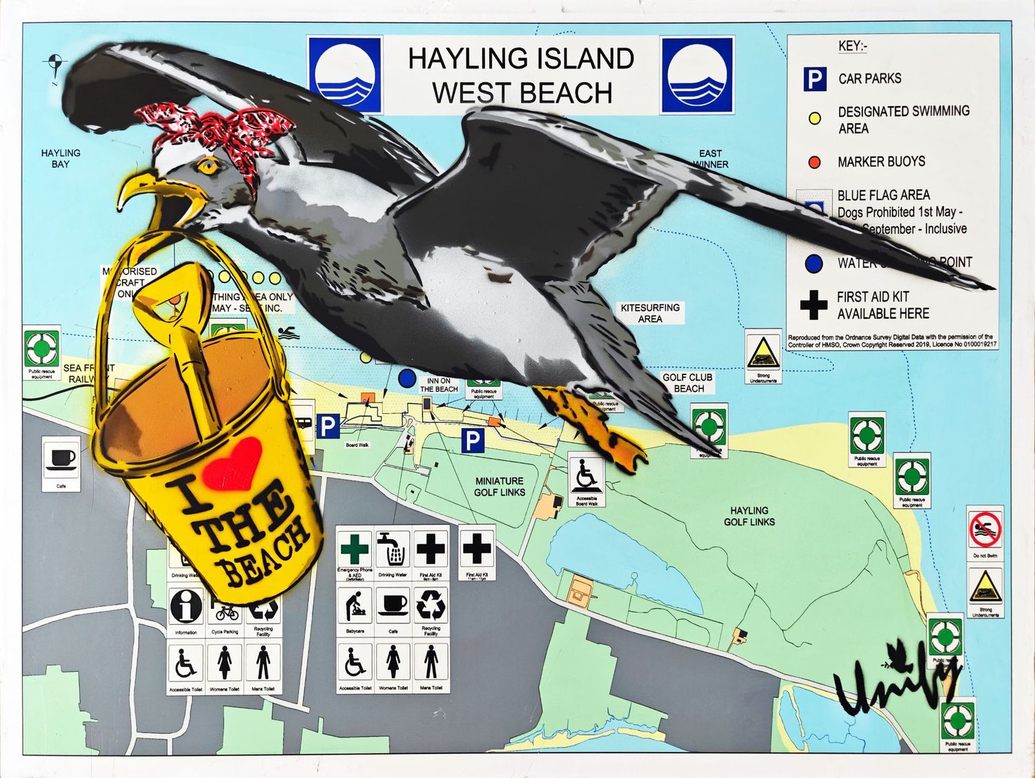 I love the Beach Gull on Discarded Hayling Island Map I love the Beach Gull on Discarded Hayling Island Map