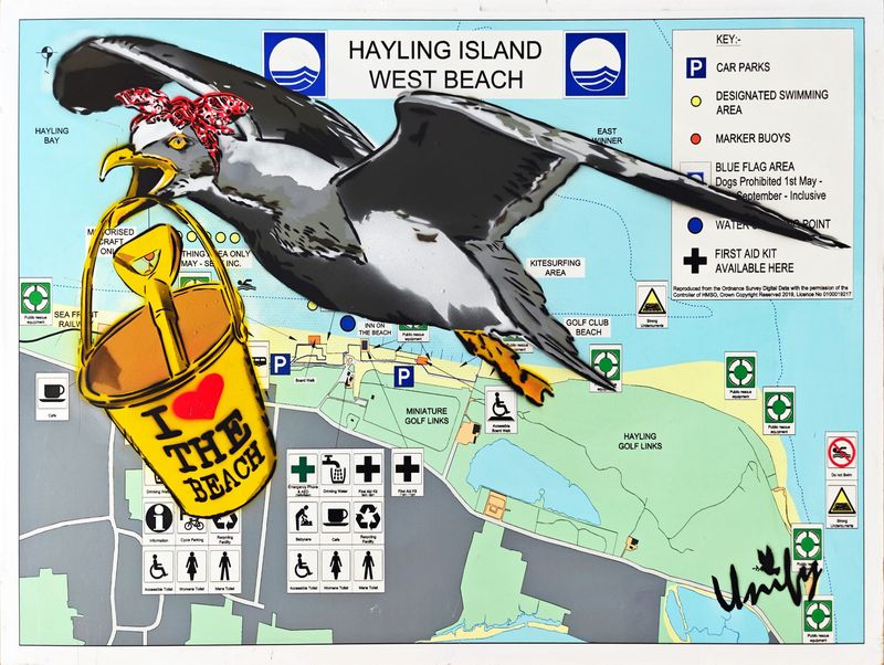 I love the Beach Gull on Discarded Hayling Island Map