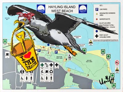 I love the Beach Gull on Discarded Hayling Island Map I love the Beach Gull on Discarded Hayling Island Map