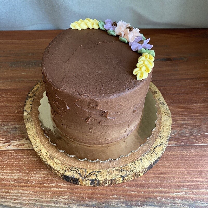Yellow Cake with Chocolate Frosting