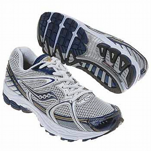 Saucony Progrid Stabil CS Men&#39;s Running Shoe Silver / Blue 20032-1, Size 10, NEW