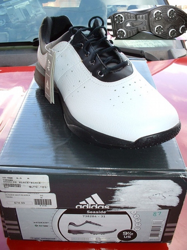GOLF SHOES - ADIDAS SEASIDE MEN&#39;S 9.5 MEDIUM, NEW