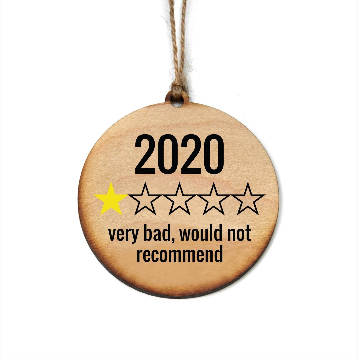 2020 Rating Wood Ornament
