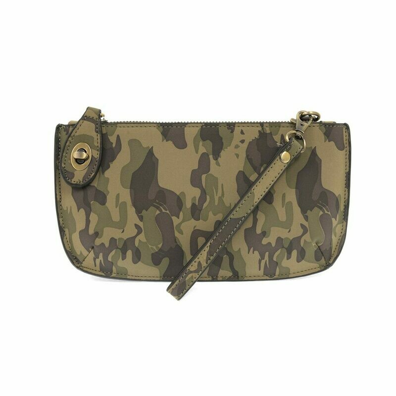 Joy Camo Mini Crossbody Wristlet Clutch 