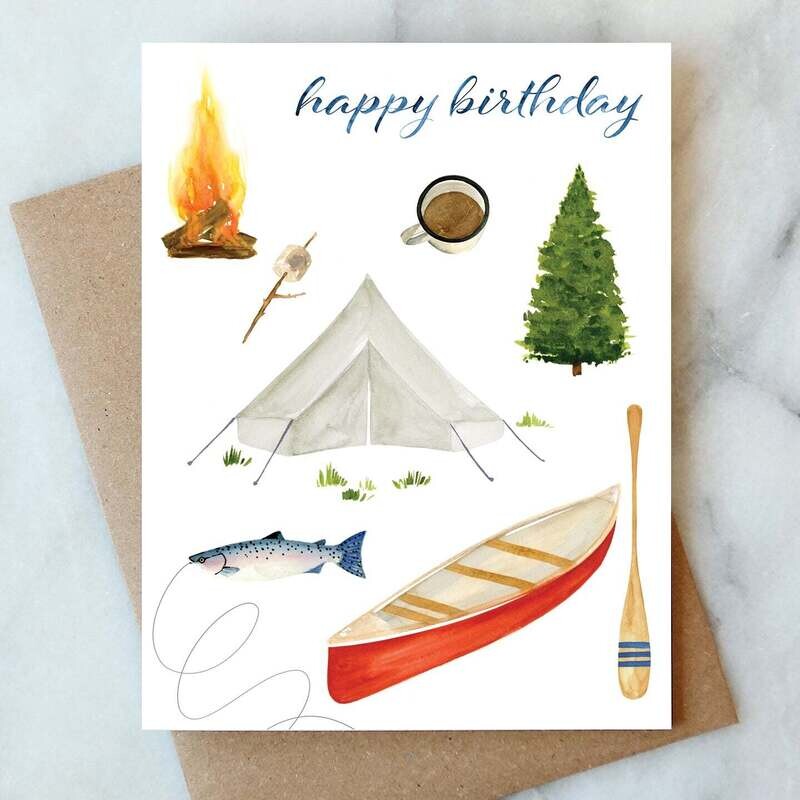 AJ Birthday Camp Card