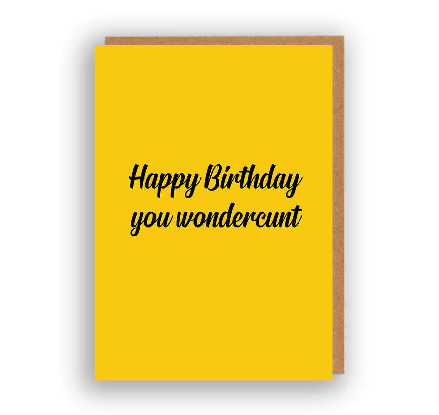 Wonderc*nt Birthday Card
