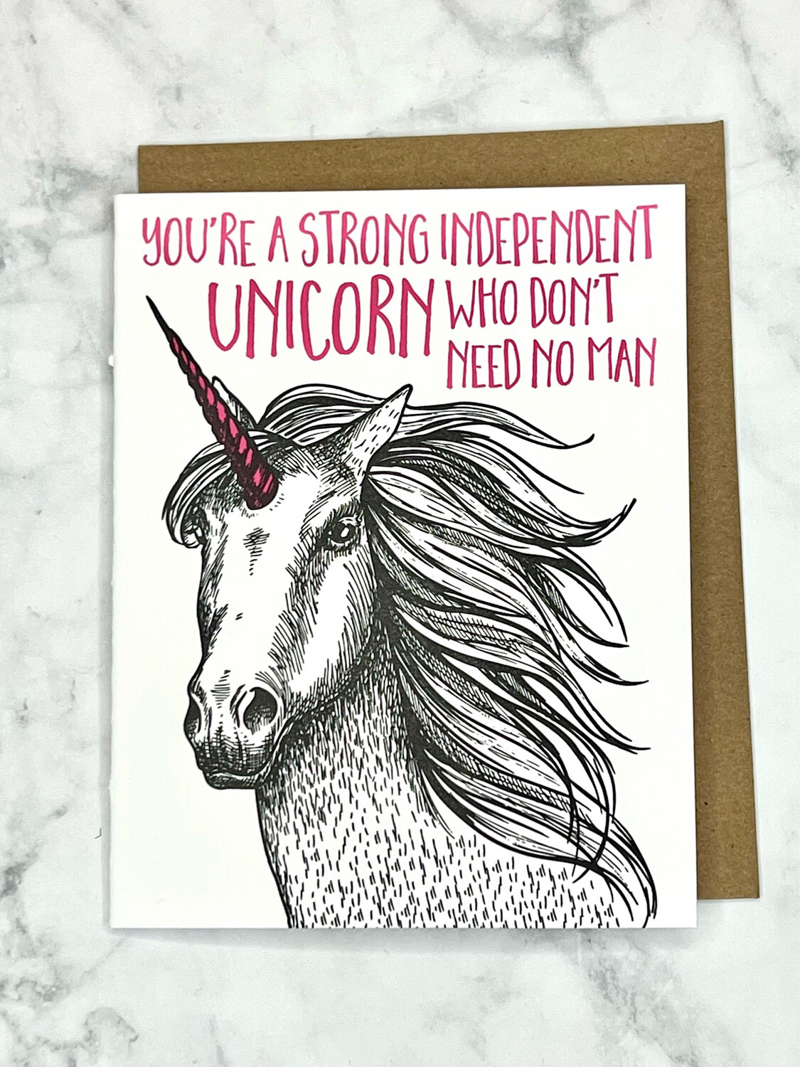 Strong Unicorn Card