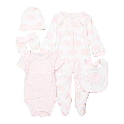 Pink Elephant Baby Set