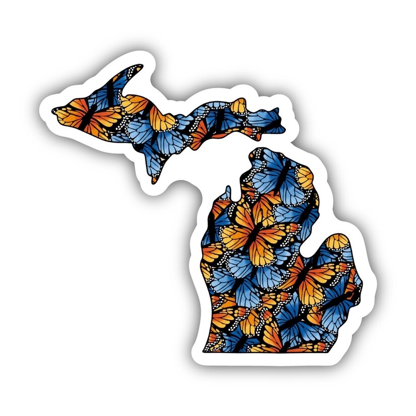 Michigan Butterfly Sticker