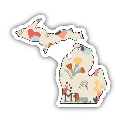 Michigan Abstract Sticker