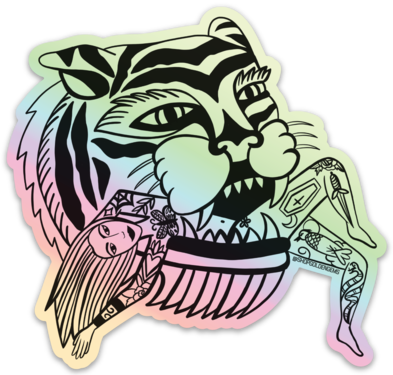 Tiger Girl Sticker