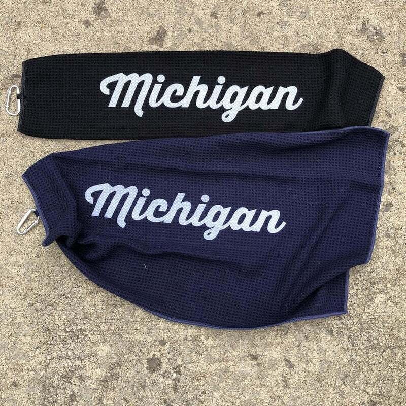 Michigan Golf Towel Blue