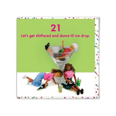 21 Shitfaced Birthday Card