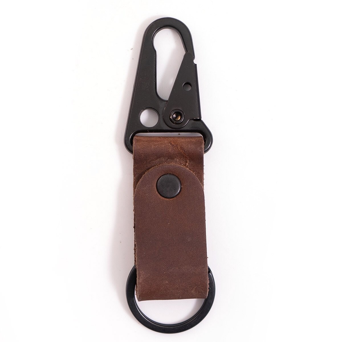 Dark Brown Clip Keychain