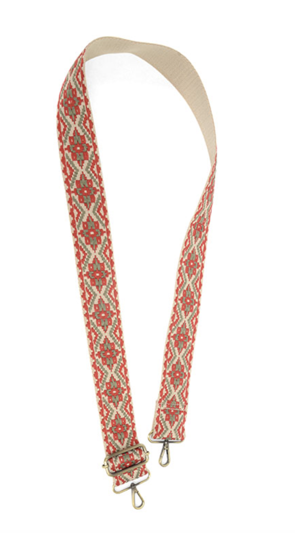 Embroidered Forest/Red Joy Strap