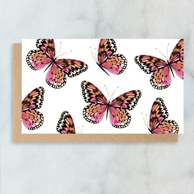 AJ Pink Butterflies Mini Cards