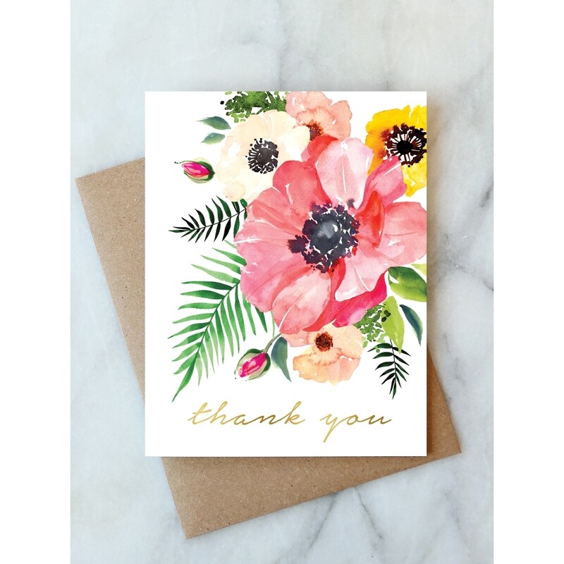 AJ Bouquet Thank You Cards Box- Set of 6