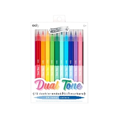 Duel Tone Double-Ended Brush Markers