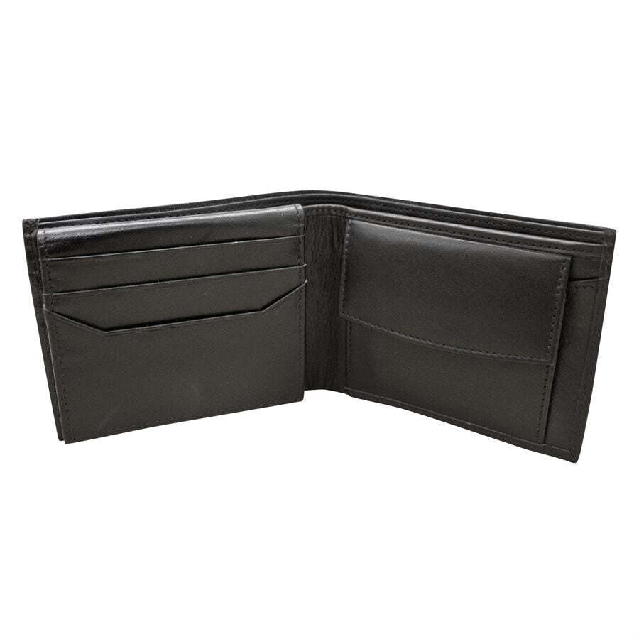 Bifold Wallet Black w/Coin Pocket