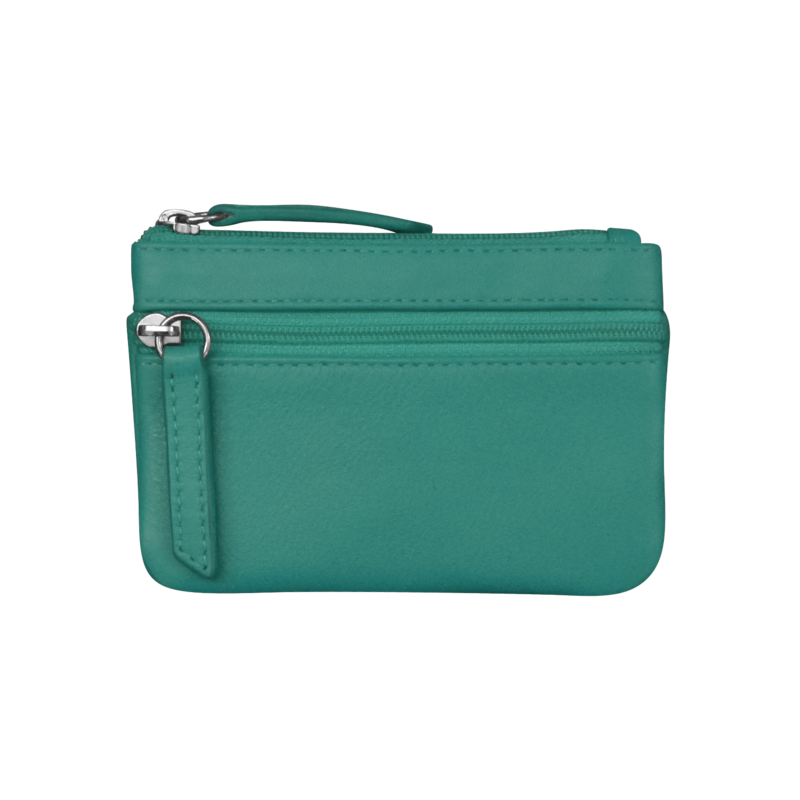 Coin Holder w/Key Ring Aqua