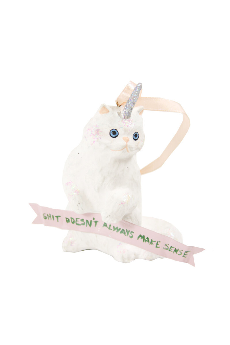Magical Fantastical Unicorn Kitten Ornament