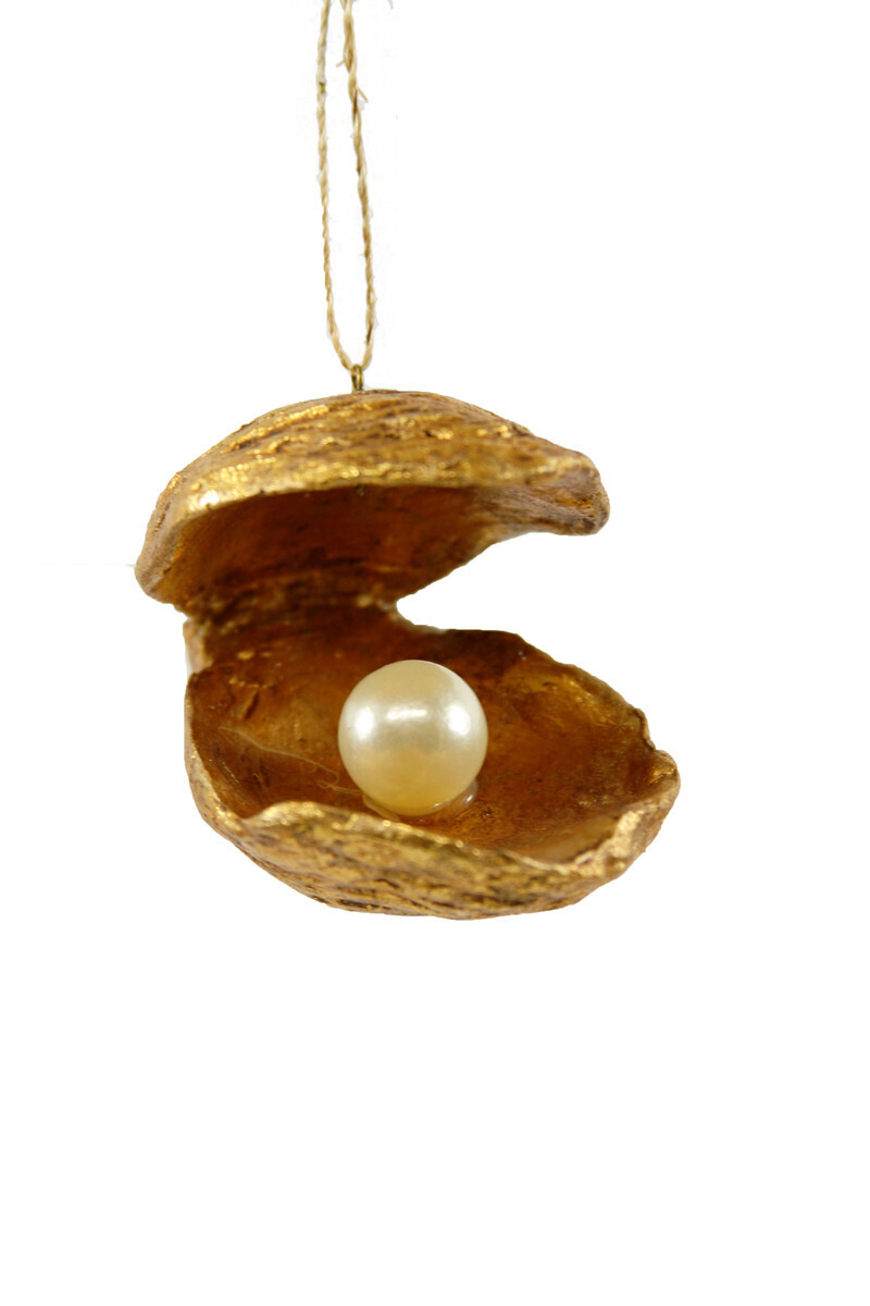 Gold Oyster w/Pearl Ornament