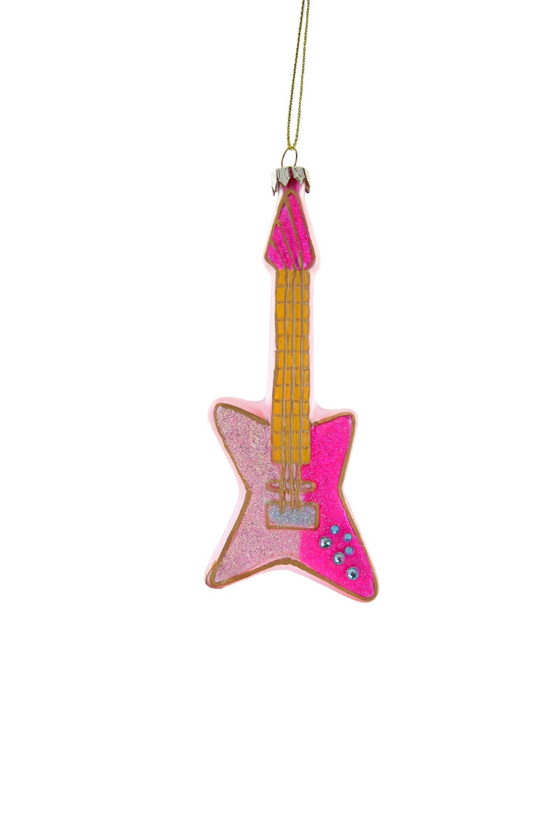 Electric Pink Guitar Ornament