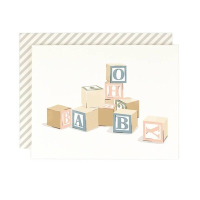 Oh Baby Blocks Card