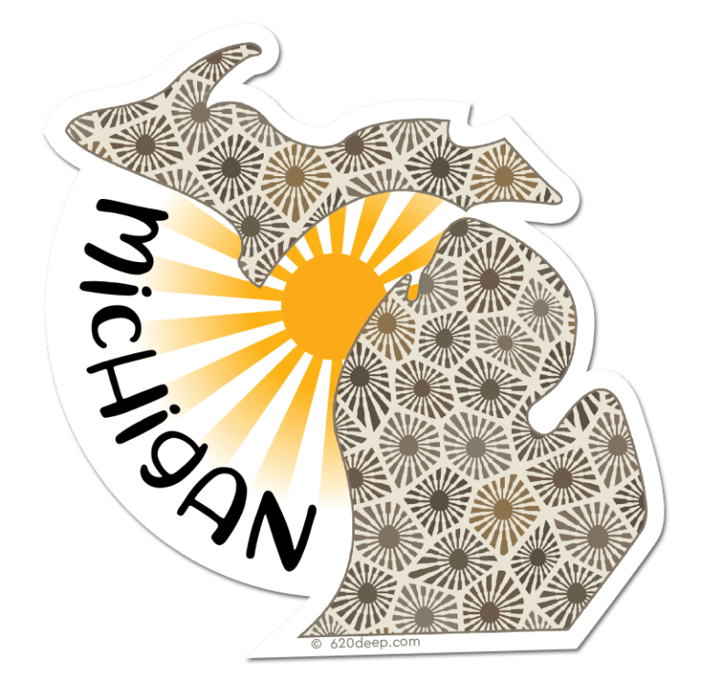 Michigan Sunburst Petosky Sticker