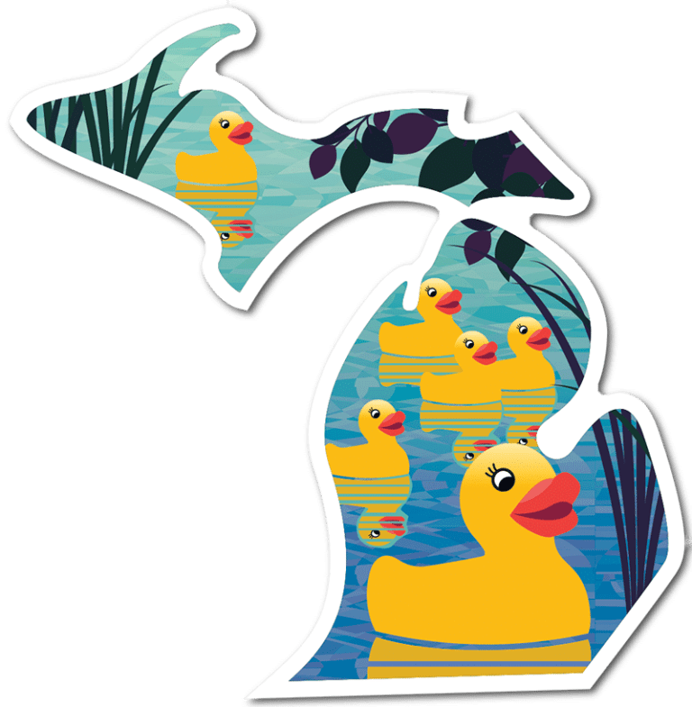 Michigan Rubber Duckies Sticker
