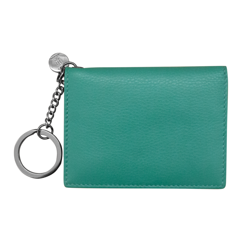 Turquoise Key Ring Flap Card Case