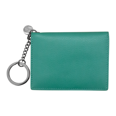 Turquoise Key Ring Flap Card Case