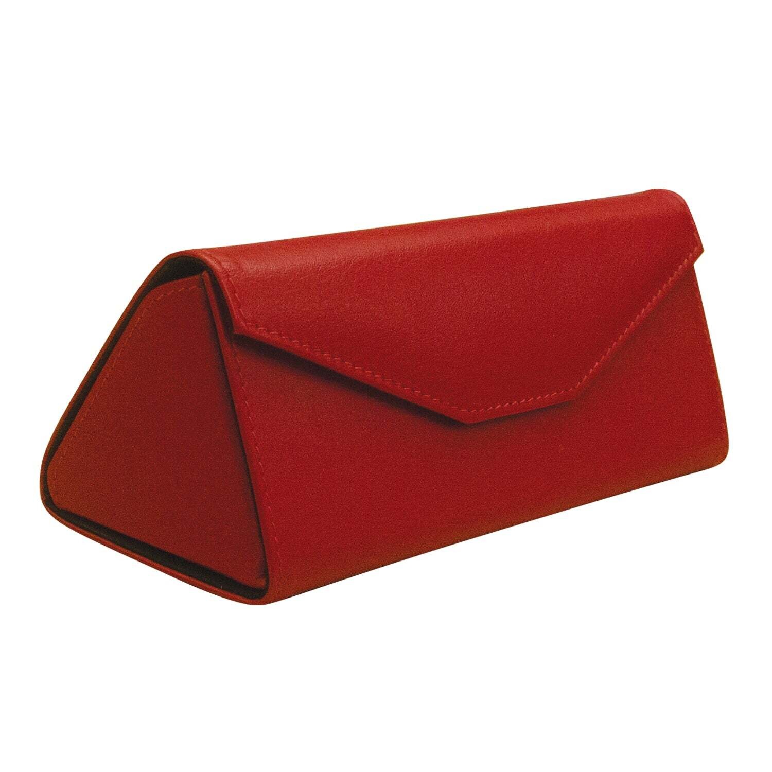 Red Triangle Foldable Eyeglass Case
