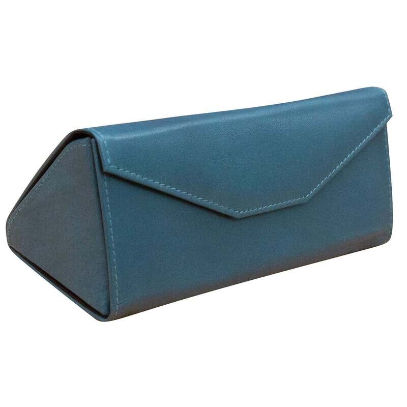 Jeans Blue Triangle Foldable Eyeglass Case Jeans Blue Triangle Foldable Eyeglass Case