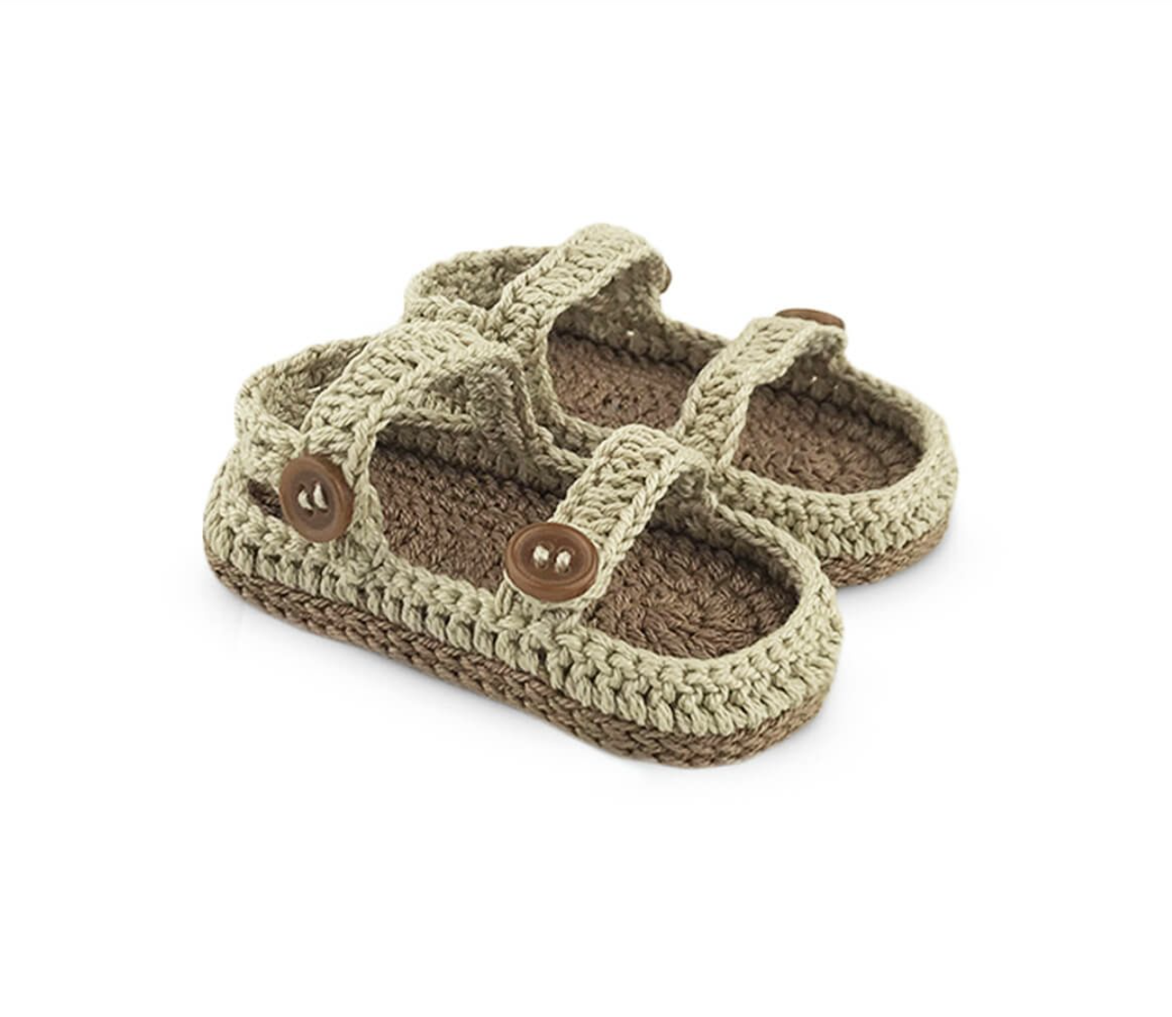  Khaki Newborn Sandals 