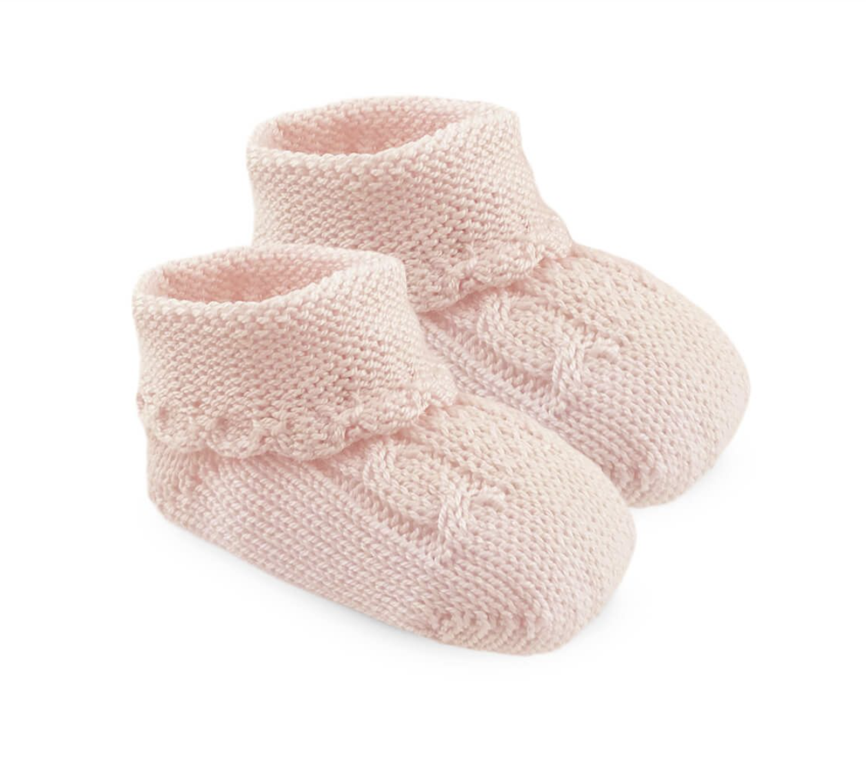 Pink Newborn Booties