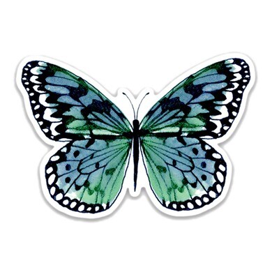 AJ Blue Butterfly Sticker