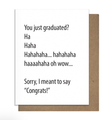 Graduated, Sorry Card