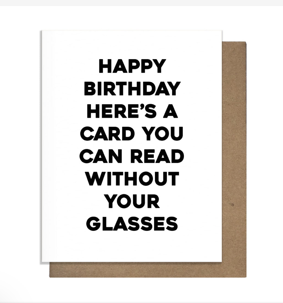 Card Without Glasses Card
