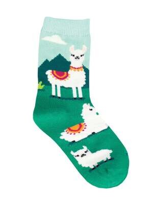 Yo Llama Mint 2-4 Kid's Socks