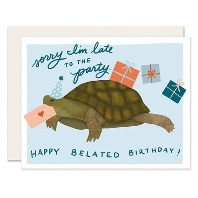 Late Birthday Turtle Card