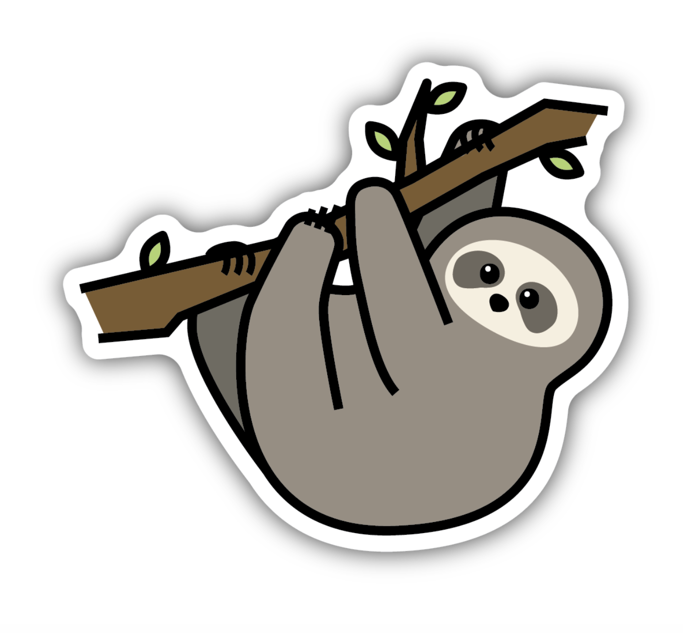 Sloth on Branch Sticker