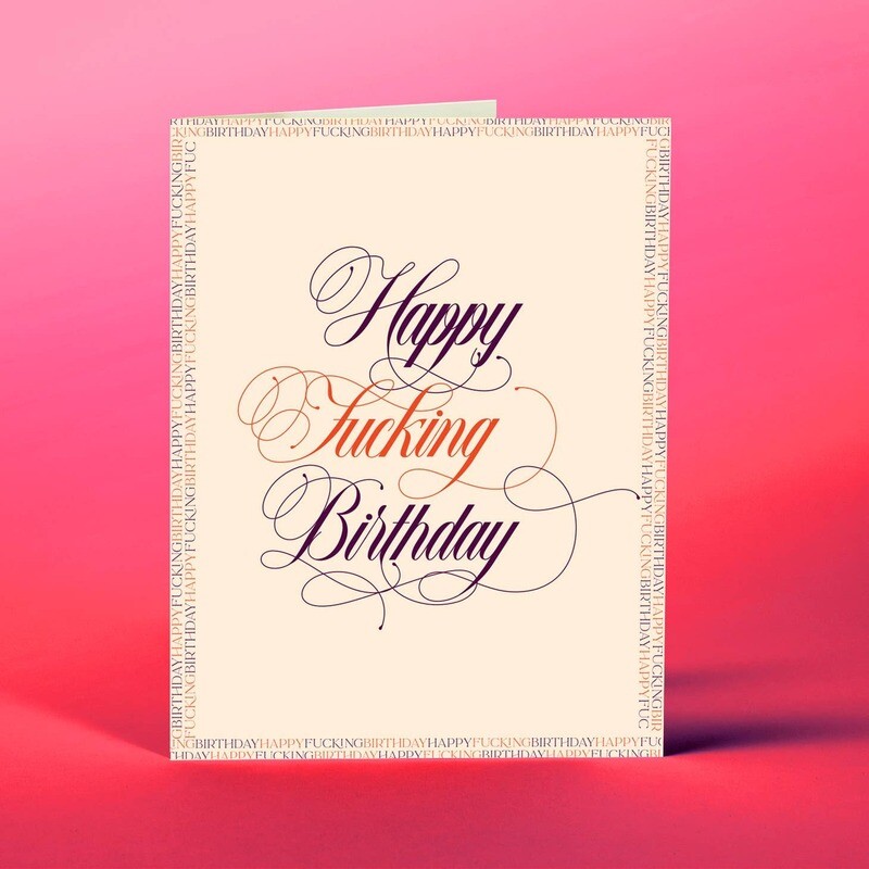 Happy F Birthday Card