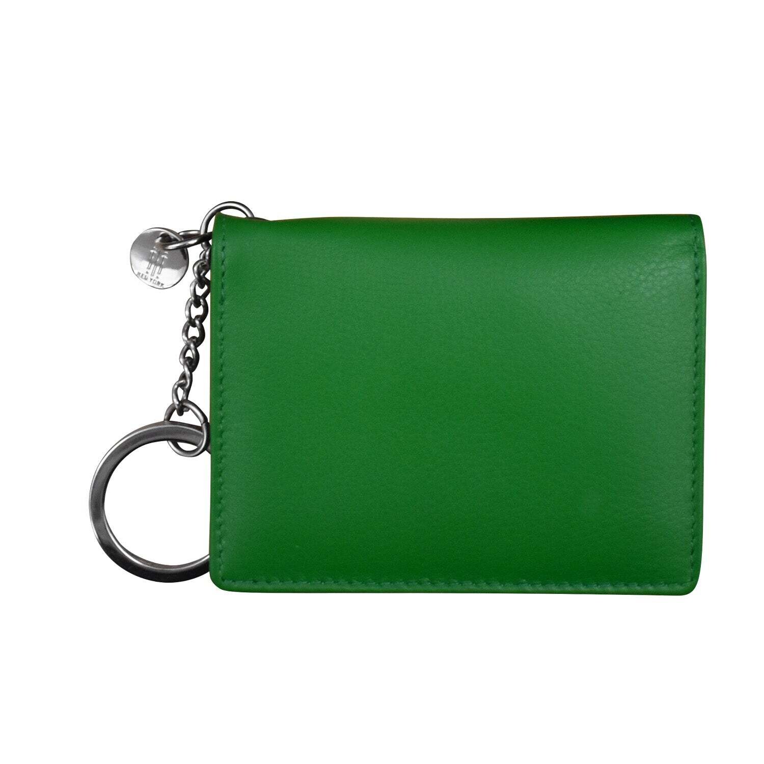 Emerald Key Ring Flap Card Case