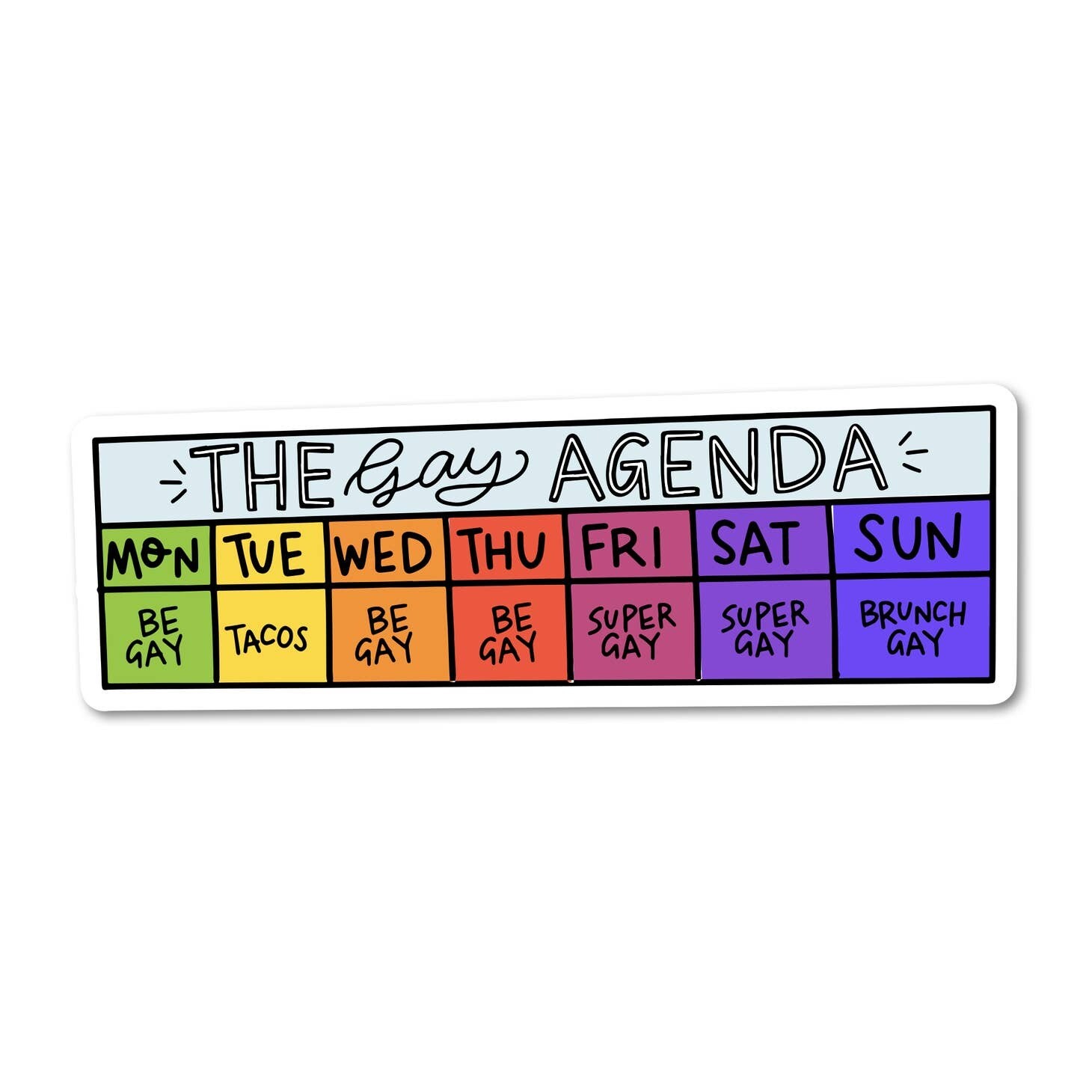 Gay Agenda Sticker