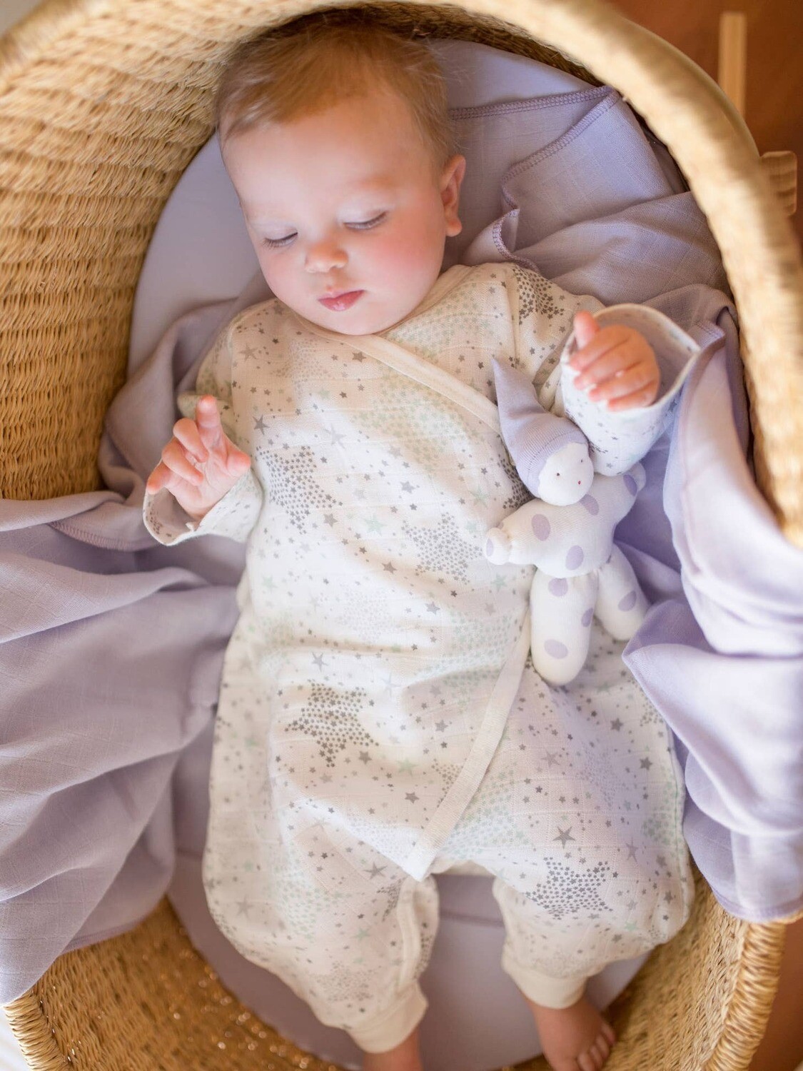 Organic Baby Muslin Kimono - Stars