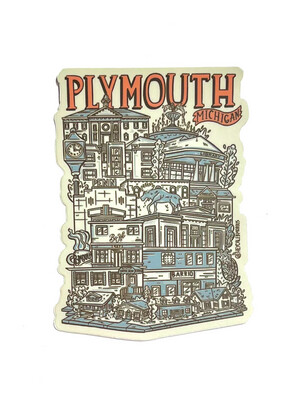 Plymouth Mich Sticker