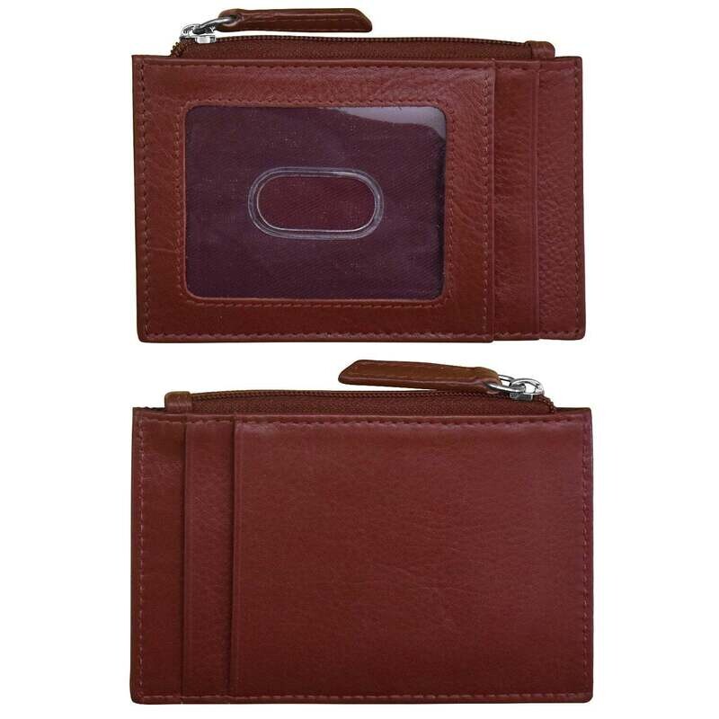 Zip ID Card Case Merlot